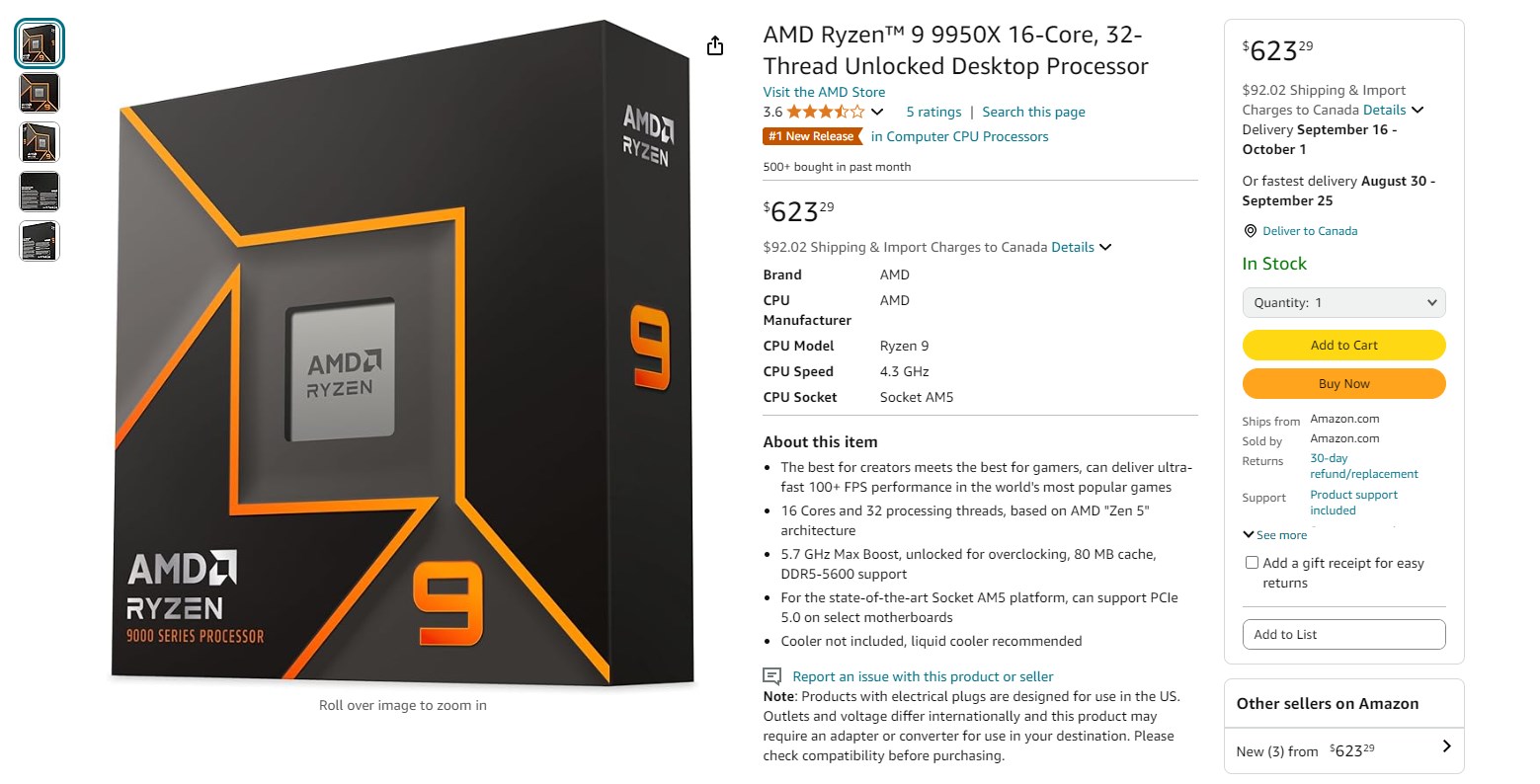 AMD'nin Ryzen 9000 Serisi İşlemcileri İçin Büyük İndirimler